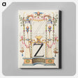 アートパネル-Guide for Constructing the Letter Z from Mira Calligraphiae Monumenta
 - 書道のお手本 Canvas.