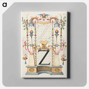 アートパネル-Guide for Constructing the Letter Z from Mira Calligraphiae Monumenta
 - 書道のお手本 Canvas.