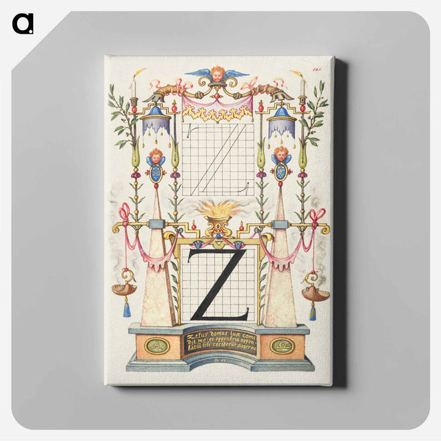 アートパネル-Guide for Constructing the Letter Z from Mira Calligraphiae Monumenta
 - 書道のお手本 Canvas.