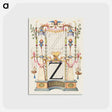 アートポストカード-Guide for Constructing the Letter Z from Mira Calligraphiae Monumenta
 - 書道のお手本 Postcard.