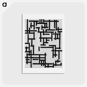 アートポストカード-Composition XIII (Woman in studio) - テオ ファン ドゥースブルフ Postcard.