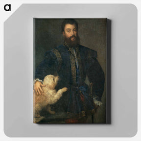 アートパネル-Portrait of Federico II Gonzaga - ティツィアーノ ヴェチェッリオ Canvas.