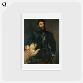 アートポストカード-Portrait of Federico II Gonzaga - ティツィアーノ ヴェチェッリオ Postcard.