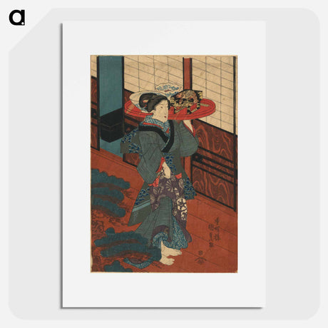 アートポスター-Ryōri o hakobu nakai
 - 歌川 国貞 Poster.