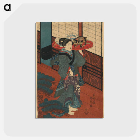 アートポストカード-Ryōri o hakobu nakai
 - 歌川 国貞 Postcard.