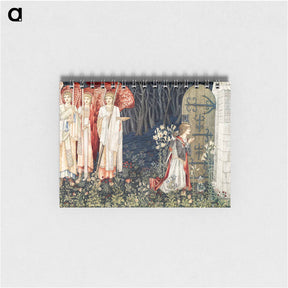 アートメモ帳-Quest for the Holy Grail Tapestries: The Attainment; The Vision of the Holy Grail to Sir Galahad, Sir Bors and Sir Percival - ウィリアム モリス Memo.