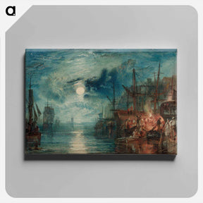 アートパネル-Shields, on the River Tyne - ウィリアム ターナー Canvas.