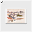 アートポストカード-(unknown) part of a sketchbook - アルバート エーデルフェルト Postcard.