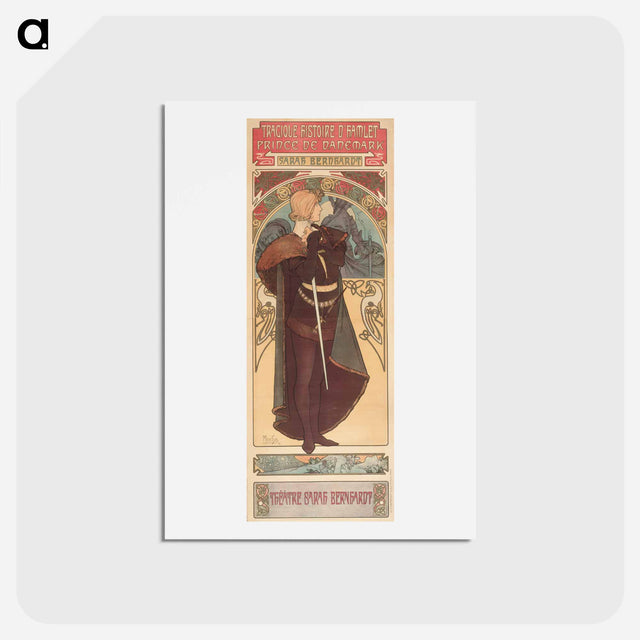 アートポストカード-Hamlet - アルフォンス ミュシャ Postcard.