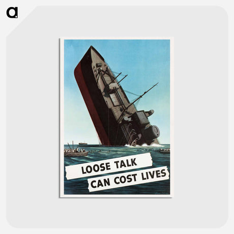 アートポストカード-Loose Talk Can Cost Lives
 - ボストン公共図書館 Postcard.