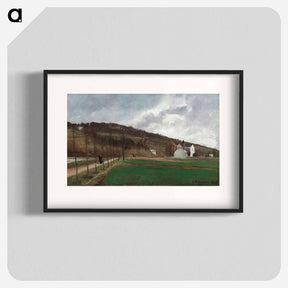 アートポスター-The Banks of the Marne in Winter - カミーユ ピサロ Poster.
