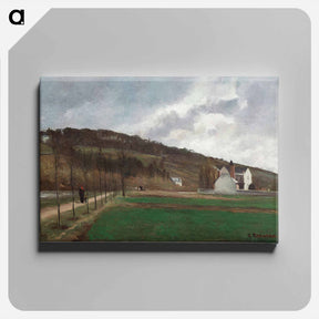 アートパネル-The Banks of the Marne in Winter - カミーユ ピサロ Canvas.