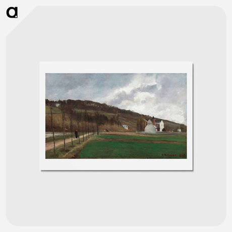 アートポストカード-The Banks of the Marne in Winter - カミーユ ピサロ Postcard.