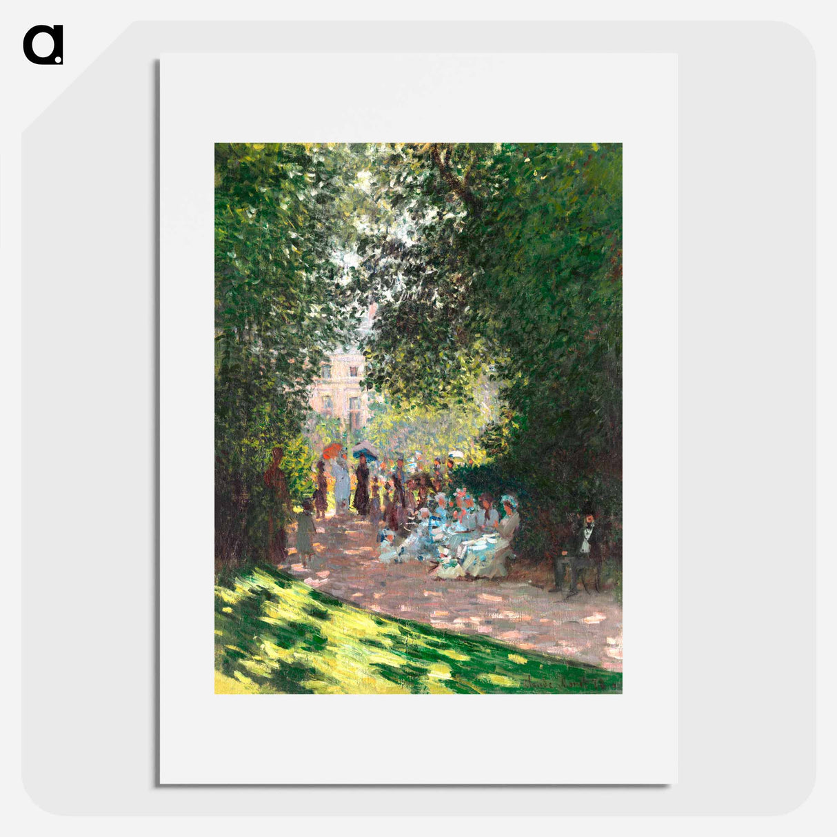 The Parc Monceau - クロード モネ Poster.