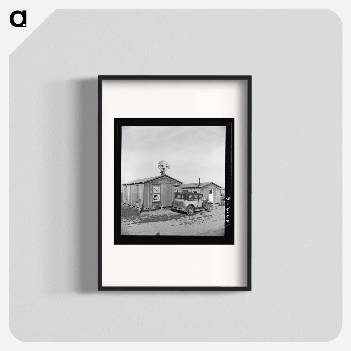 Cabins which rent for ten dollars a month - Dorothea Lange Poster.