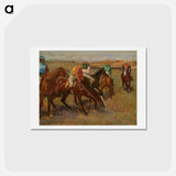 アートポストカード-Before the Race - エドガー ドガ Postcard.