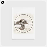 アートポストカード-Angel playing on Bells - エドワード バーン ジョーンズ Postcard.