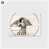 アートポストカード-Angel playing on Bells - エドワード バーン ジョーンズ Postcard.