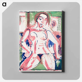 アートパネル-Nude Woman - エルンスト ルートヴィヒ キルヒナー Canvas.