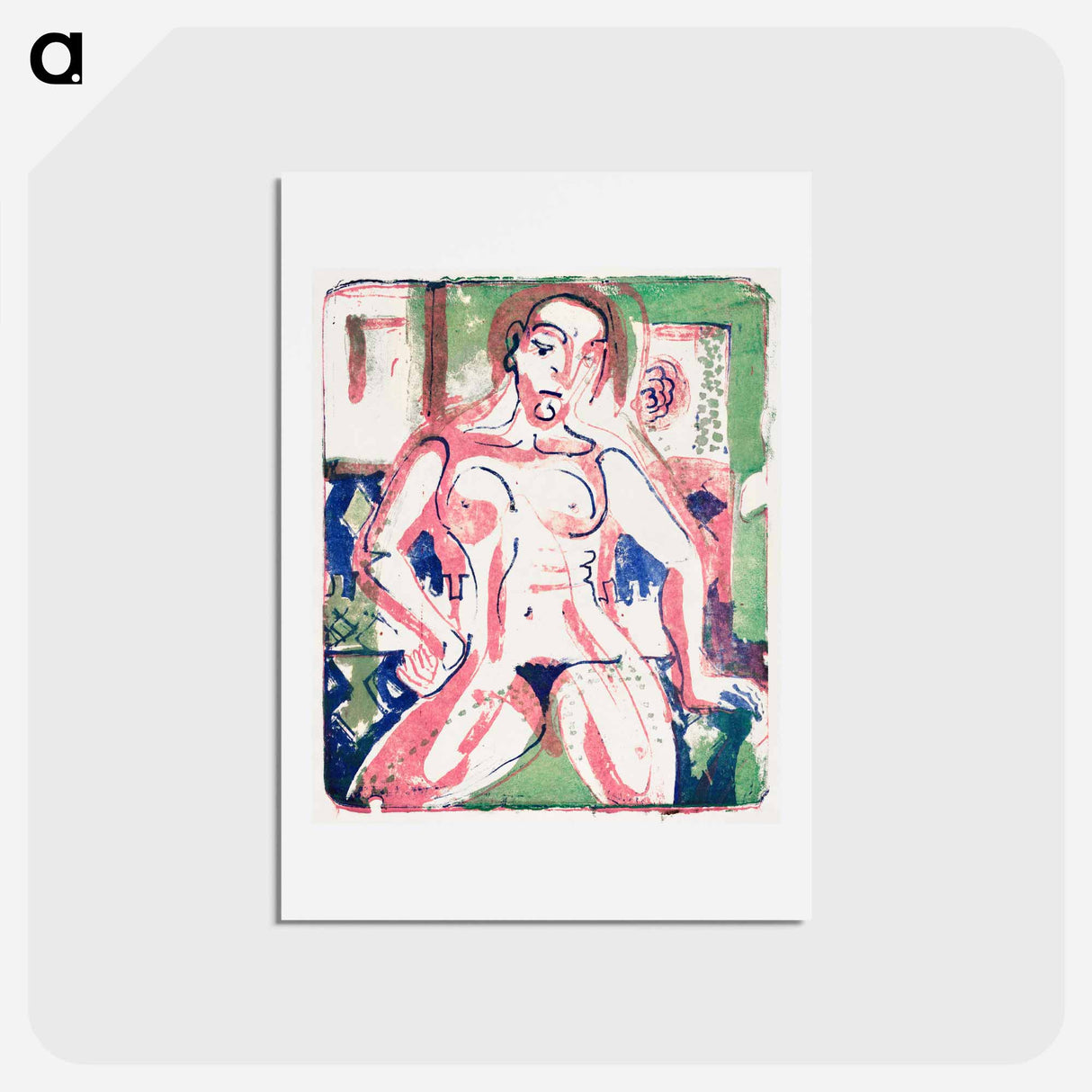アートポストカード-Nude Woman - エルンスト ルートヴィヒ キルヒナー Postcard.