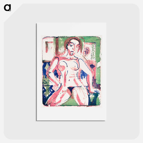 アートポストカード-Nude Woman - エルンスト ルートヴィヒ キルヒナー Postcard.
