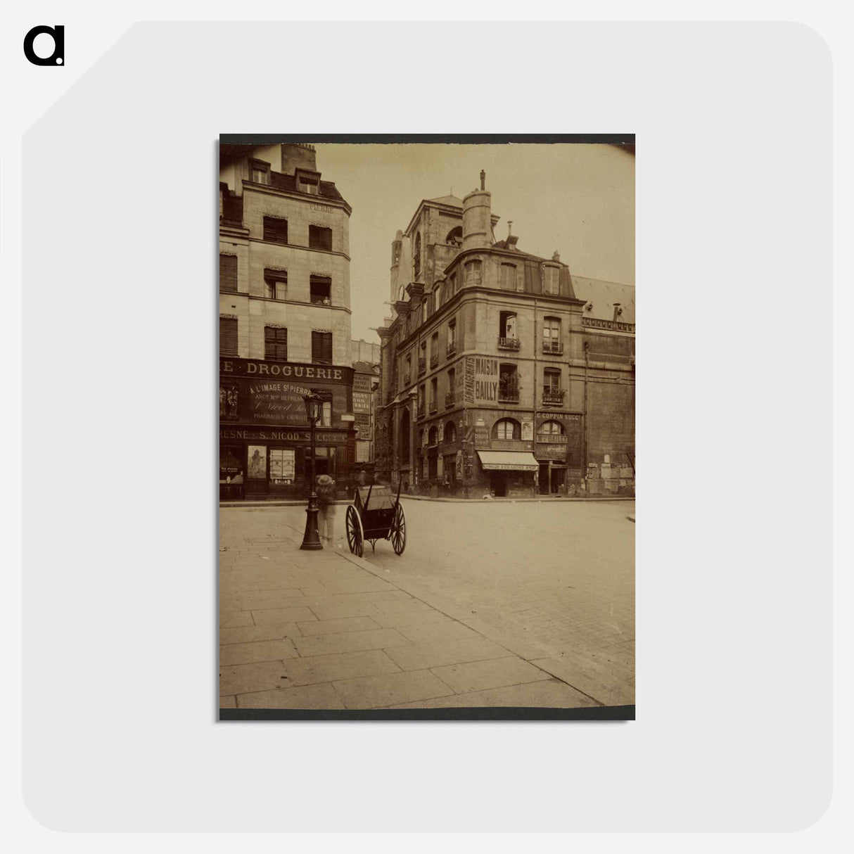 アートポストカード-Coin de la Rue Saint-Martin et de la Rue de la Verrerie
 - ウジェーヌ アジェ Postcard.