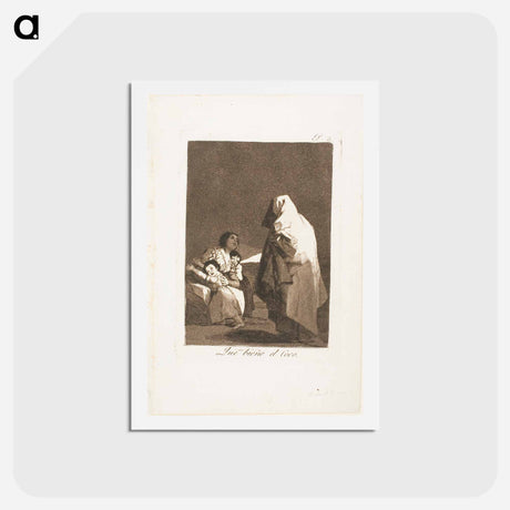 アートポストカード-Here Comes the Bogeyman - フランシスコ デ ゴヤ Postcard.