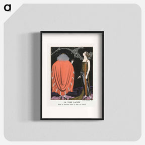 アートポスター-La voie lactée: Robe et manteau pour le soir, de Worth - ジョージ バービエ Poster.