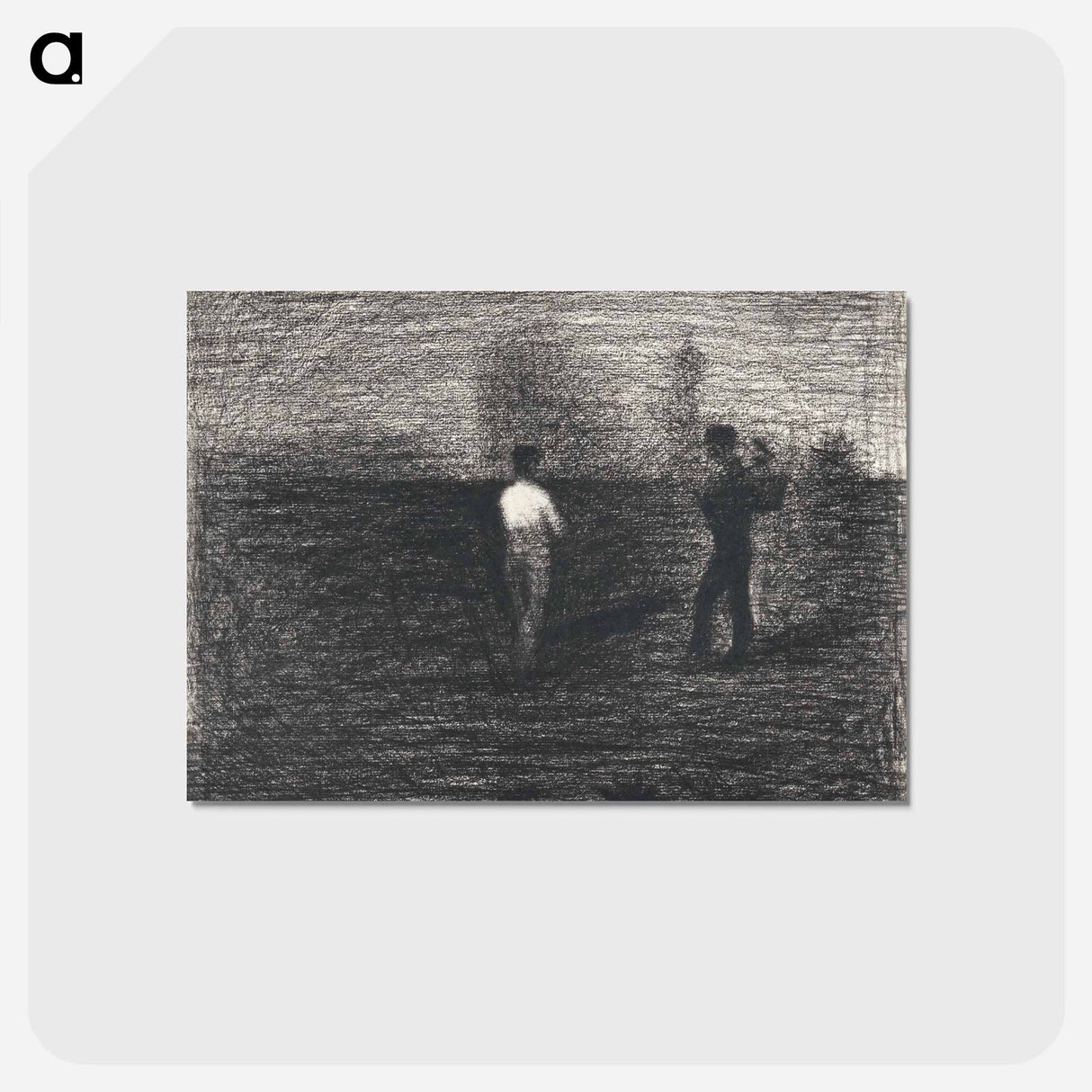 アートポストカード-Peasants - ジョルジュ スーラ Postcard.