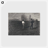 アートポストカード-Peasants - ジョルジュ スーラ Postcard.