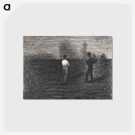 アートポストカード-Peasants - ジョルジュ スーラ Postcard.