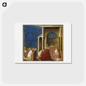 アートポストカード-The Suitors Praying - ジョット ディ ボンドーネ Postcard.