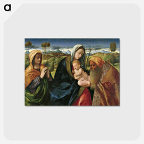 アートポストカード-Holy Conversation - ジョヴァンニ ベッリーニ Postcard.