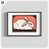 Lying rabbit - Julie de Graag Poster.