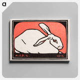 Lying rabbit - Julie de Graag Canvas.