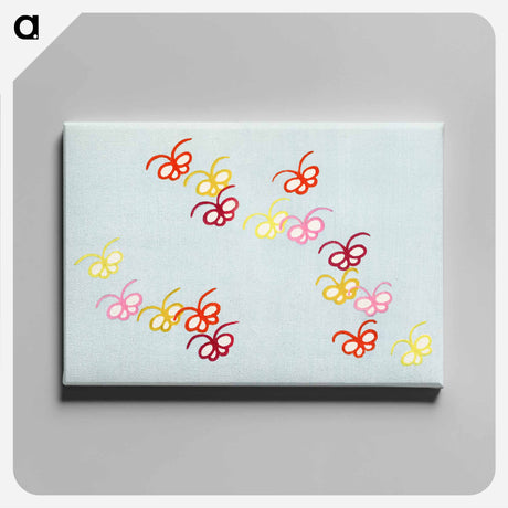アートパネル-Japanese butterfly - 神坂 雪佳 Canvas.