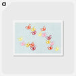 アートポストカード-Japanese butterfly - 神坂 雪佳 Postcard.