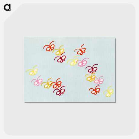 アートポストカード-Japanese butterfly - 神坂 雪佳 Postcard.