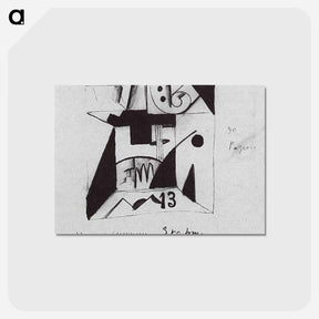 アートポストカード-Decor sketches for the opera "Victory over the Sun" - カジミール マレーヴィチ Postcard.