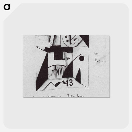 アートポストカード-Decor sketches for the opera "Victory over the Sun" - カジミール マレーヴィチ Postcard.