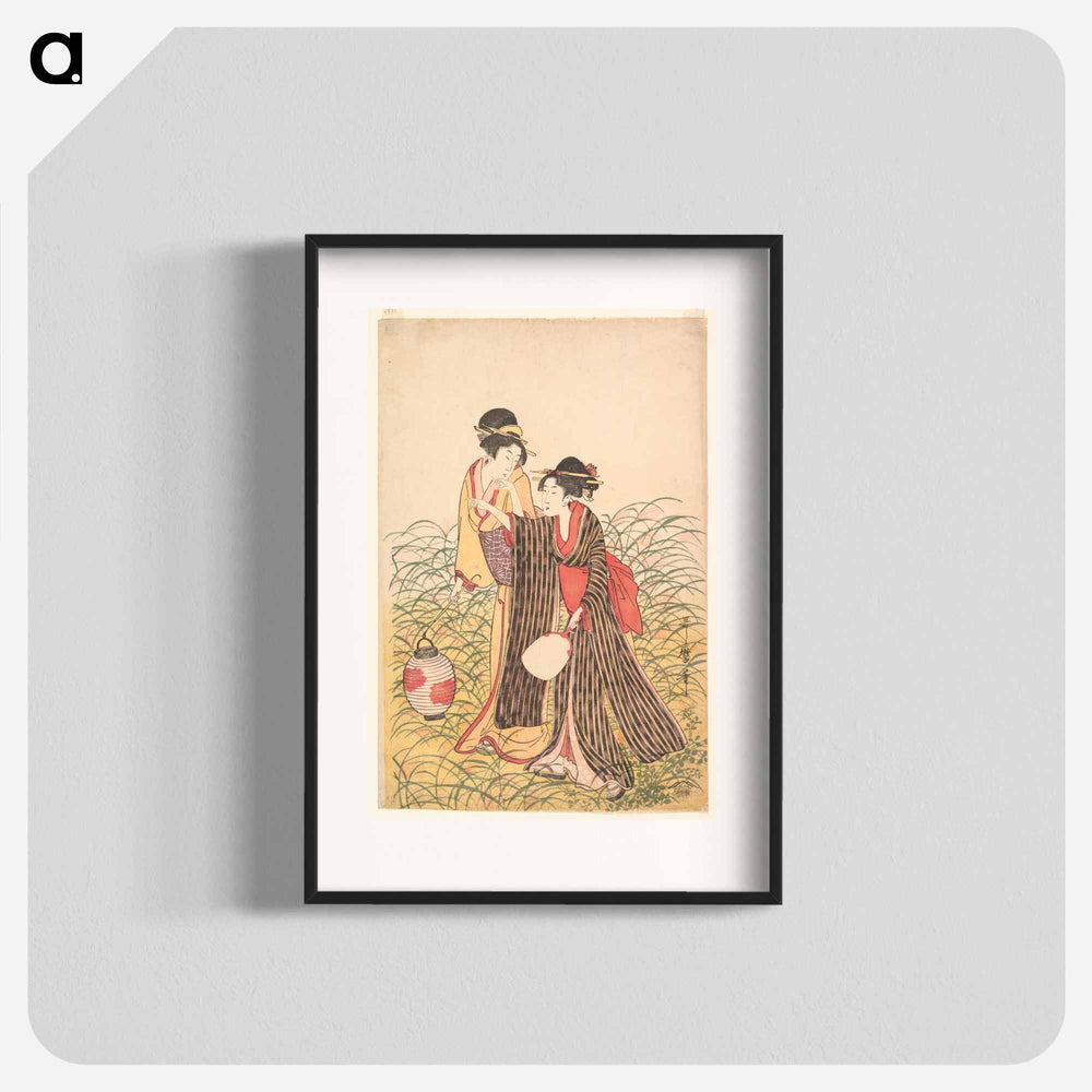 Elopers in Musashino - 喜多川 歌麿 Poster.