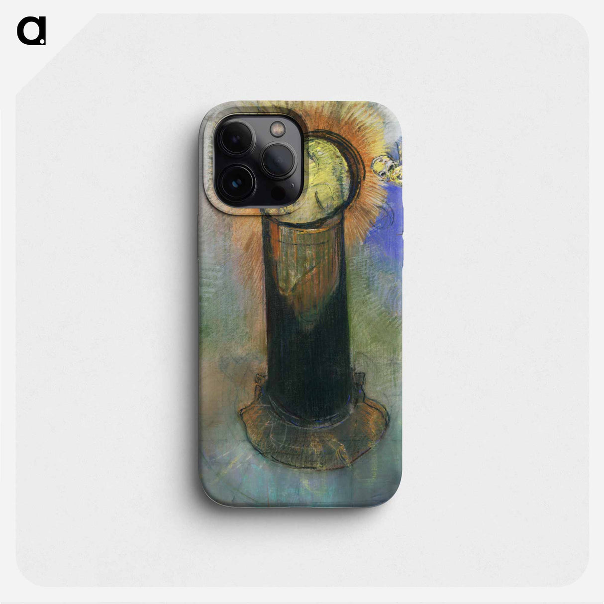 The Head of John the Baptist, on a Pillar - オディロン ルドン Phone Case.