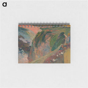 アートメモ帳-Rim of the cliff which drops off to the Plage Porguerrec - ポール ゴーギャン Memo.