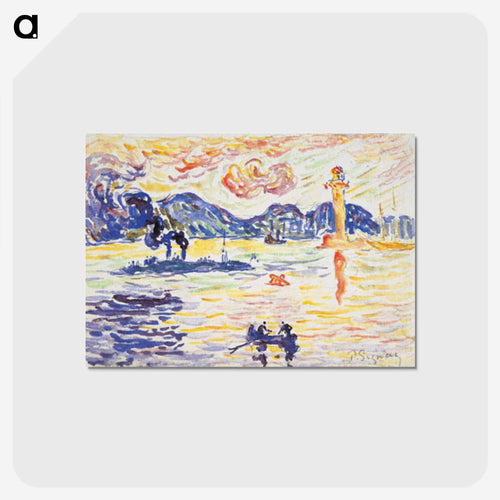 サン=トロペ港と水雷艇ミディ・ド・ラ・フランス - ポール シニャック Postcard.