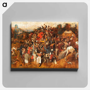 アートパネル-The Wine of Saint Martin's Day - ピーター ブリューゲル Canvas.