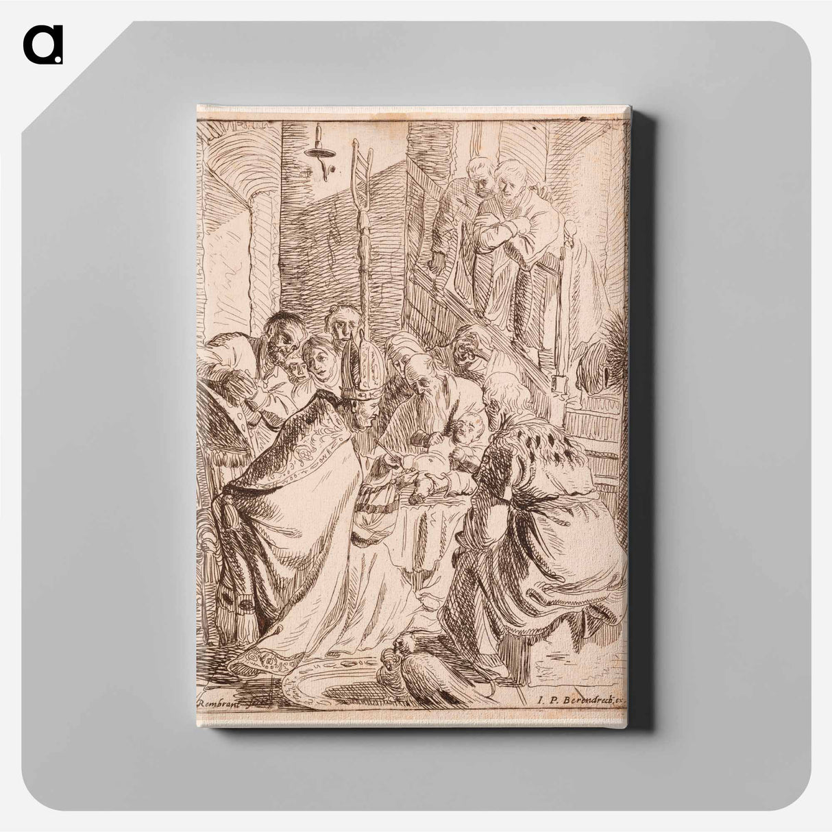 The title is "Rembrandt van Rijn's baby". - Rembrandt van Rijn Canvas.