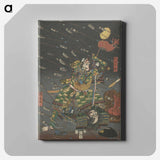 アートパネル-De laatste aanval van de Kusunoki te Shijonawate - 歌川 国芳 Canvas.