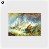 アートポストカード-A Storm (Shipwreck) - ウィリアム ターナー Postcard.