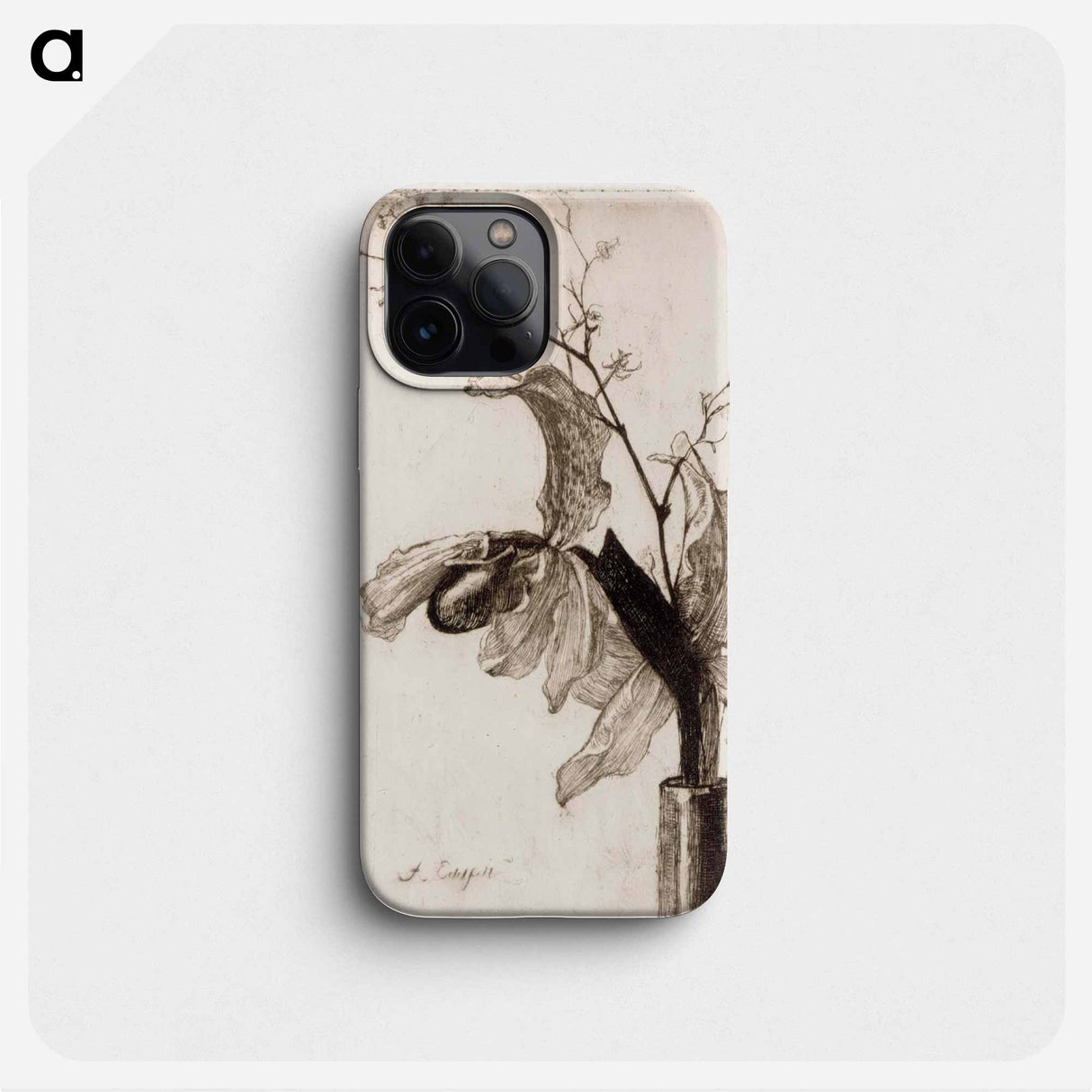 Orchid in a vase - アルバート エーデルフェルト Phone Case.