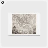 アートポストカード-La pianta grande di Roma - アンティーク地図 Postcard.
